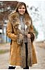 Lillie Suede Coat with Raccoon Fur Trim