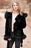 Maddie Knitted Beaver Fur Jacket with Fox Fur Trim