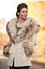 Phoenix Sheared Mink Fur Coat with Raccoon Fur Trim