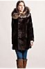 Jasmine Reversible Spanish Merino Shearling Sheepskin Coat with Fox Fur Trim
