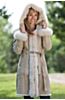 Danielle Rabbit Fur Coat with Fox Fur Trim 