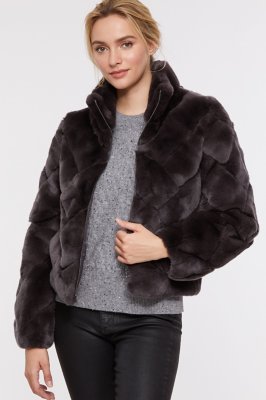 Rosa Reversible Rex Rabbit Fur Jacket | Overland