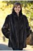 Marisa Long-Haired Beaver Fur Coat with Fox Fur Trim
