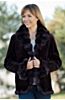 Carolina Sheared Mink Fur Jacket with Chinchilla Fur Trim