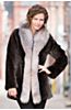 Milana Beaver Fur Coat with Fox Fur Trim