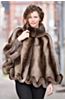 Aster Long-Haired Mink Fur Cape