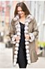 Camilla Reversible Mink Fur Coat with Chinchilla Fur Trim 