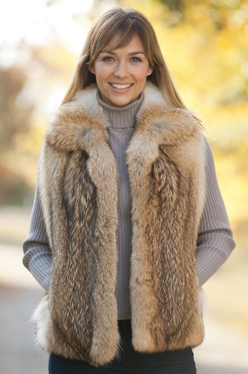 Deandra Coyote Fur Vest | Overland