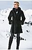 Chantal Reversible Sheepskin Coat with Black Fox Fur Trim