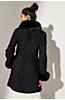 Chantal Reversible Sheepskin Coat with Black Fox Fur Trim