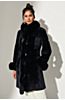 Chantal Reversible Sheepskin Coat with Fox Fur Trim