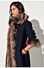 Chantal Reversible Merino Sheepskin Coat with Fox Fur Trim