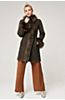 Chantal Reversible Merino Sheepskin Coat with Fox Fur Trim