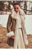 Chantal Reversible Merino Sheepskin Coat with Fur Trim  