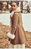 Chantal Reversible Merino Sheepskin Coat with Fur Trim  
