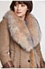 Gabriella Shearling Sheepskin Coat with Crystal Fox Fur Trim 
