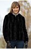 Jenna Knitted Mink Fur Jacket with Hood