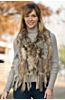Willow Knitted Rex Rabbit Fur Vest with Raccoon Fur Trim