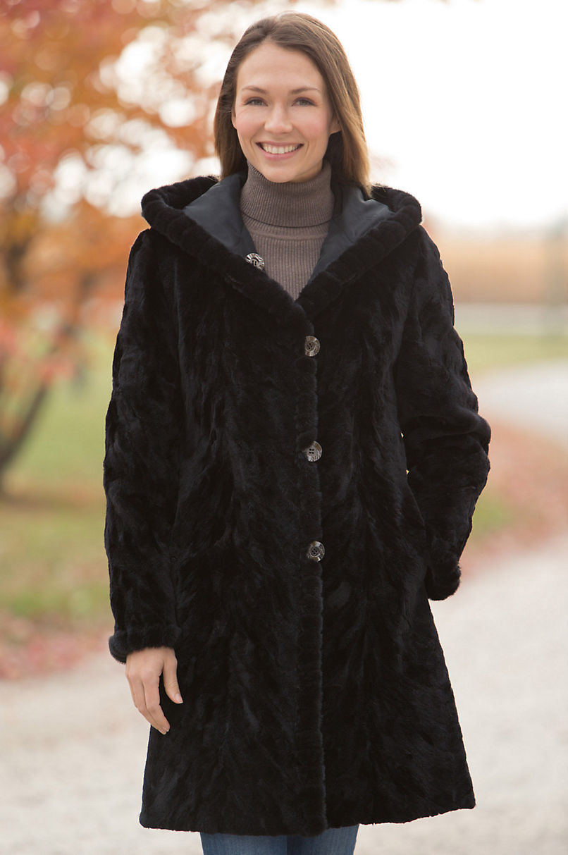 Aloisa Reversible Mink Fur Coat | Overland