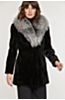 Diana Danish Mink Fur Jacket with Silver Fox Fur Collar  