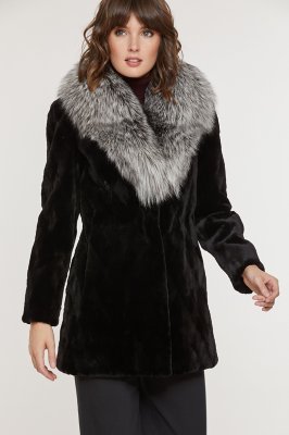 mink fox fur coat