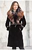 Rochelle Astrakhan Lamb Coat with Silver Fox Fur Collar