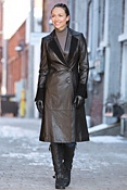 Zia Lambskin Leather Coat with Suede Trim | Overland