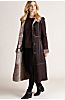 Mary Hooded Spanish Shearling Sheepskin Coat with Leather Trim