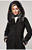 Juliette Spanish Merino Shearling Sheepskin Coat with Fox Fur Trim and Detachable Hood