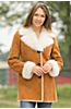 Lucille Shearling Sheepskin Coat With Toscana Trim