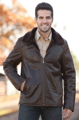 Men's Raymond Leather Jacket with Shearling Lining | Overland