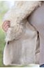 Carmen Shearling Sheepskin Vest with Curly Lamb Wool Collar