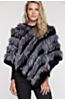 Lottie Knitted Rex Rabbit and Fox Fur Poncho