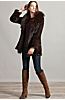 Ruby Knitted Mink Fur Jacket with Raccoon Fur Trim