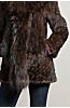 Ruby Knitted Mink Fur Jacket with Raccoon Fur Trim