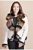 Celestine Lambskin Leather Jacket with Fox Fur Trim