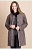 Brianna Lambskin Leather Coat with Rex Rabbit Fur Collar