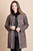 Brianna Lambskin Leather Coat with Rex Rabbit Fur Collar