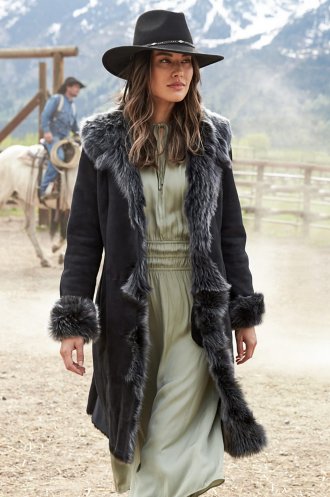 Women S Fur Trimmed Coats Overland, Womens Western Winter Coats