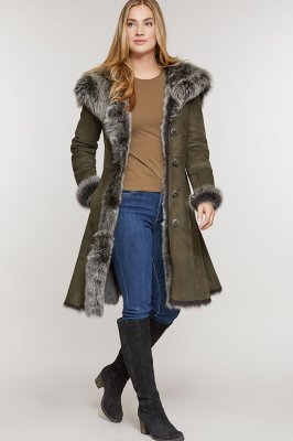Theodora Hooded Toscana Sheepskin Coat Overland