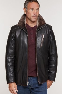 Leo Italian Lambskin Leather Jacket with Shearling Lining | Overland