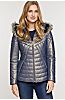 Stella Lambskin Leather Jacket with Raccoon Fur Trim and Detachable Hood