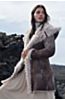 Galina Hooded Sheepskin Coat with Tigrado Trim