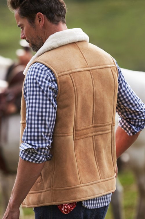Men's Sheepskin Vests Overland