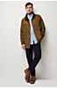 Corbin Goatskin Suede Leather Coat with Removable Quilted Lining