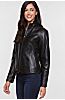 Virginia Reversible Lambskin Leather and Quilted Moto Jacket 