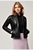 Virginia Reversible Lambskin Leather and Quilted Moto Jacket