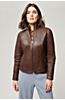 Virginia Reversible Lambskin Leather and Quilted Moto Jacket