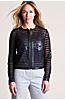 Sylvia Italian Lambskin Leather Mesh Jacket - Plus (18-24)  