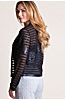 Sylvia Italian Lambskin Leather Mesh Jacket - Plus (18-24)  
